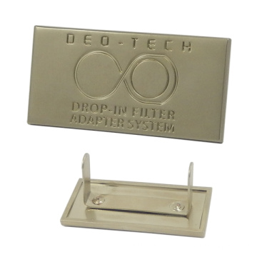 Rectangle Engraved Custom Logo Metal Handbag Tag